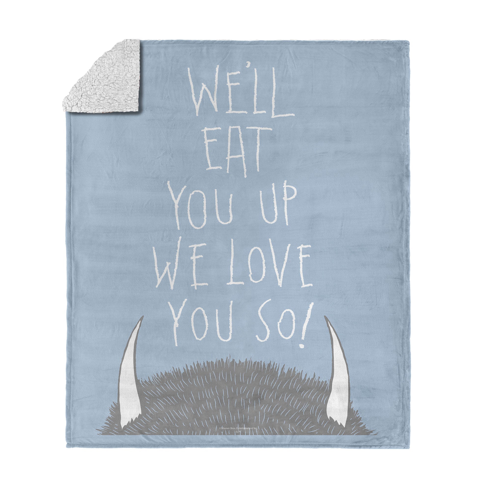 Warner Bros. Where the Wild Things Are Love you So Silk Touch Sherpa Throw Blanket 50x60 Inches