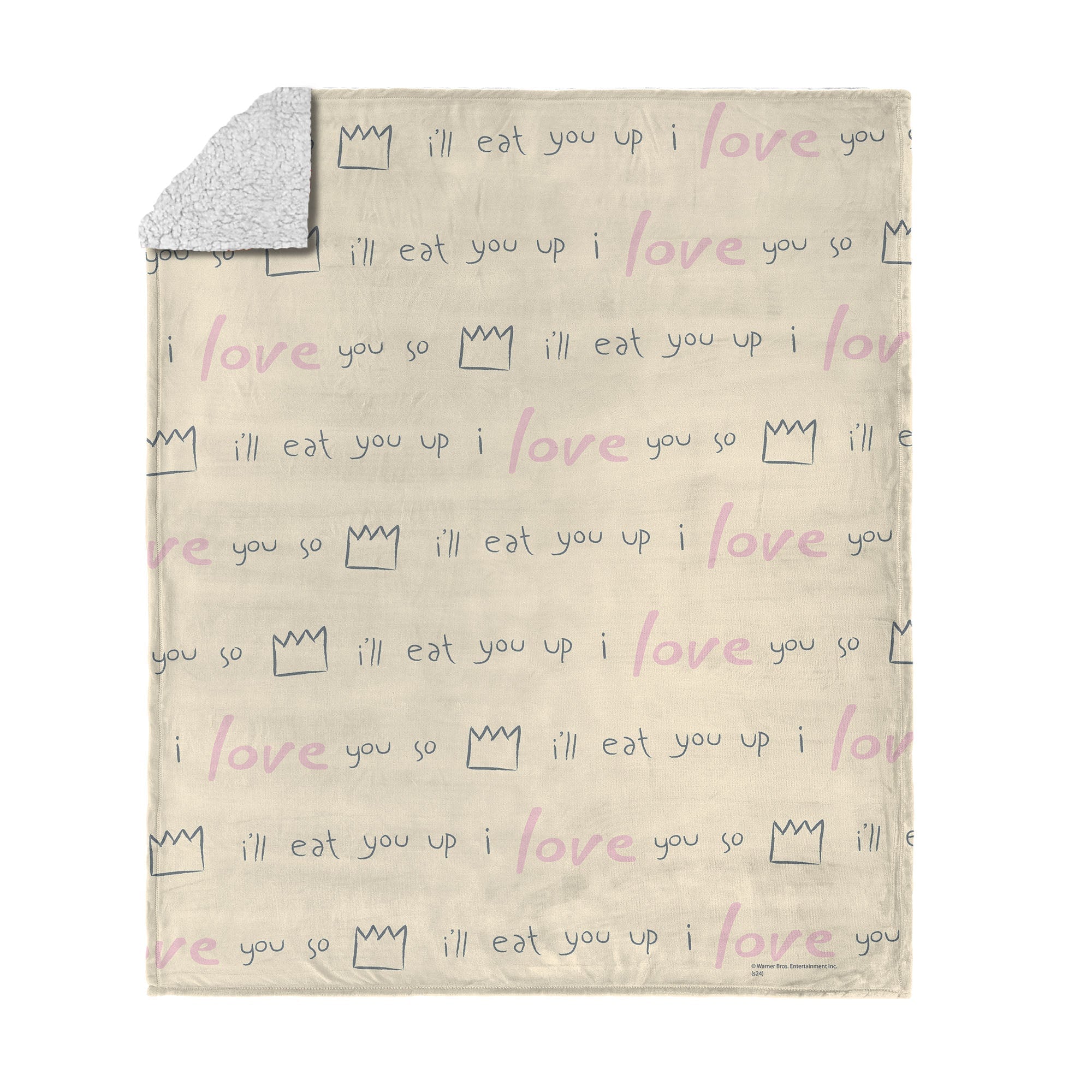 Warner Bros. Where the Wild Things Are We'll Eat You Up Silk Touch Sherpa Throw Blanket 50x60 Inches