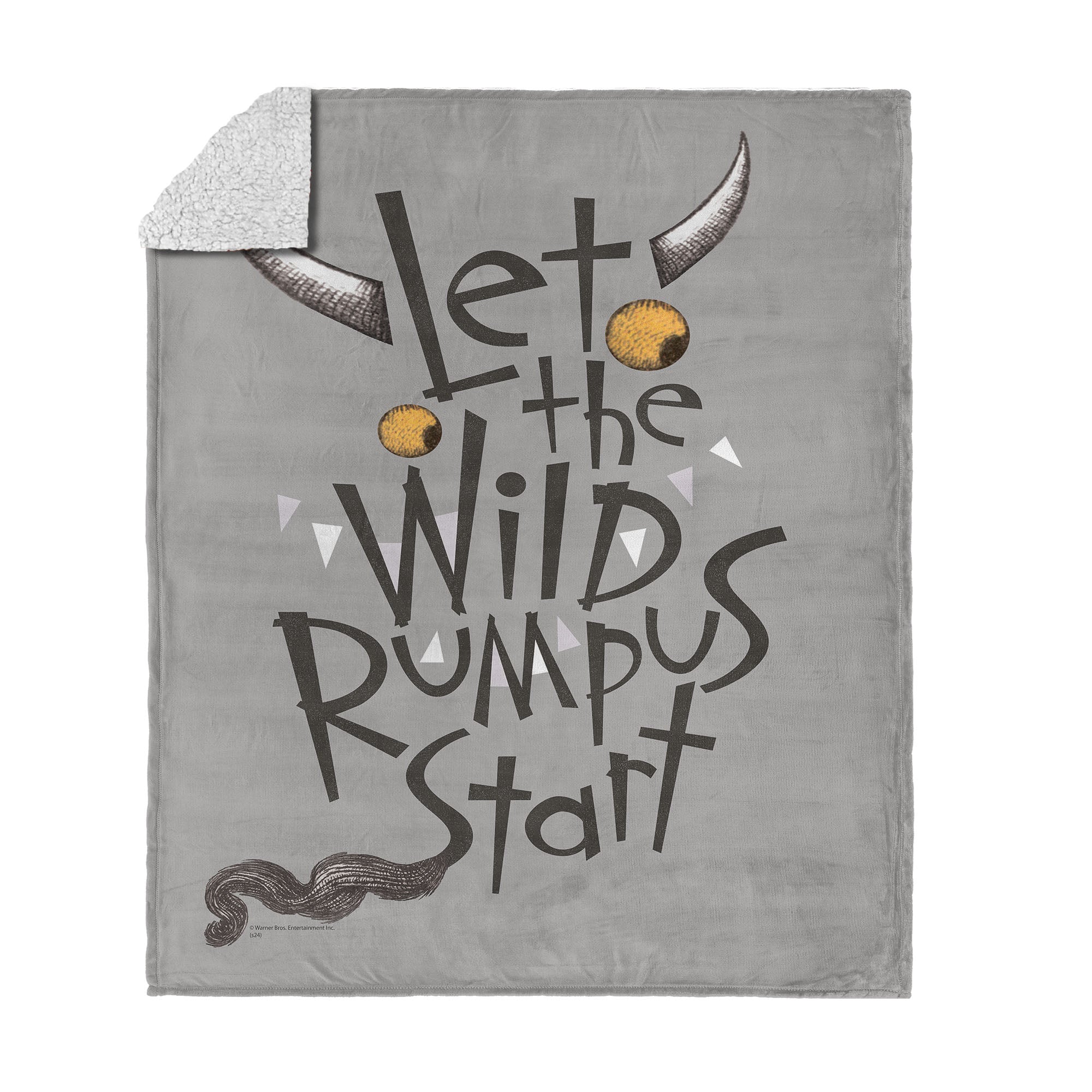 Warner Bros. Where the Wild Things Are Wild Rumpus Silk Touch Sherpa Throw Blanket 50x60 Inches