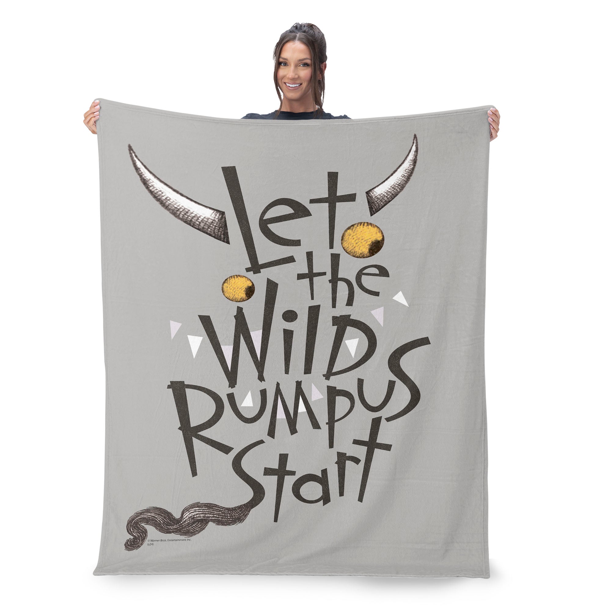 Warner Bros. Where the Wild Things Are Wild Rumpus Silk Touch Sherpa Throw Blanket 50x60 Inches