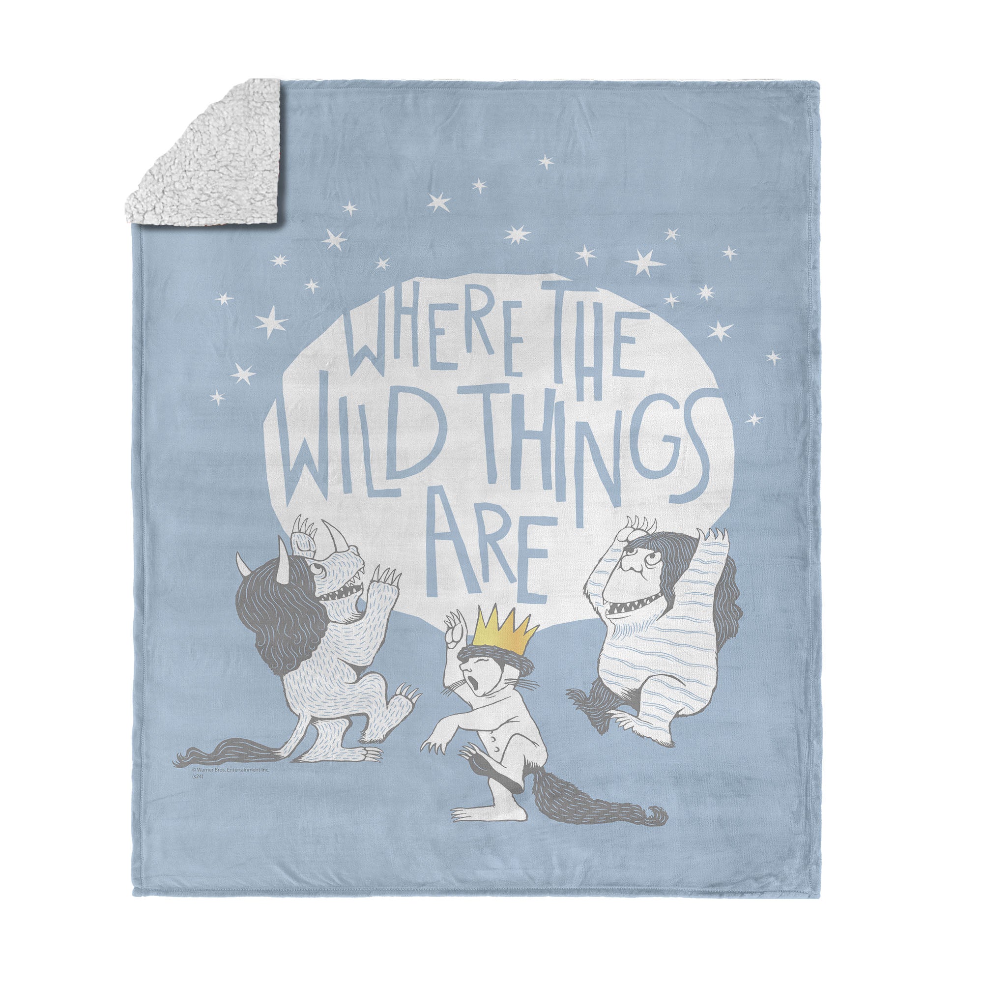 Warner Bros. Where the Wild Things Are Wild Things Silk Touch Sherpa Throw Blanket 50x60 Inches