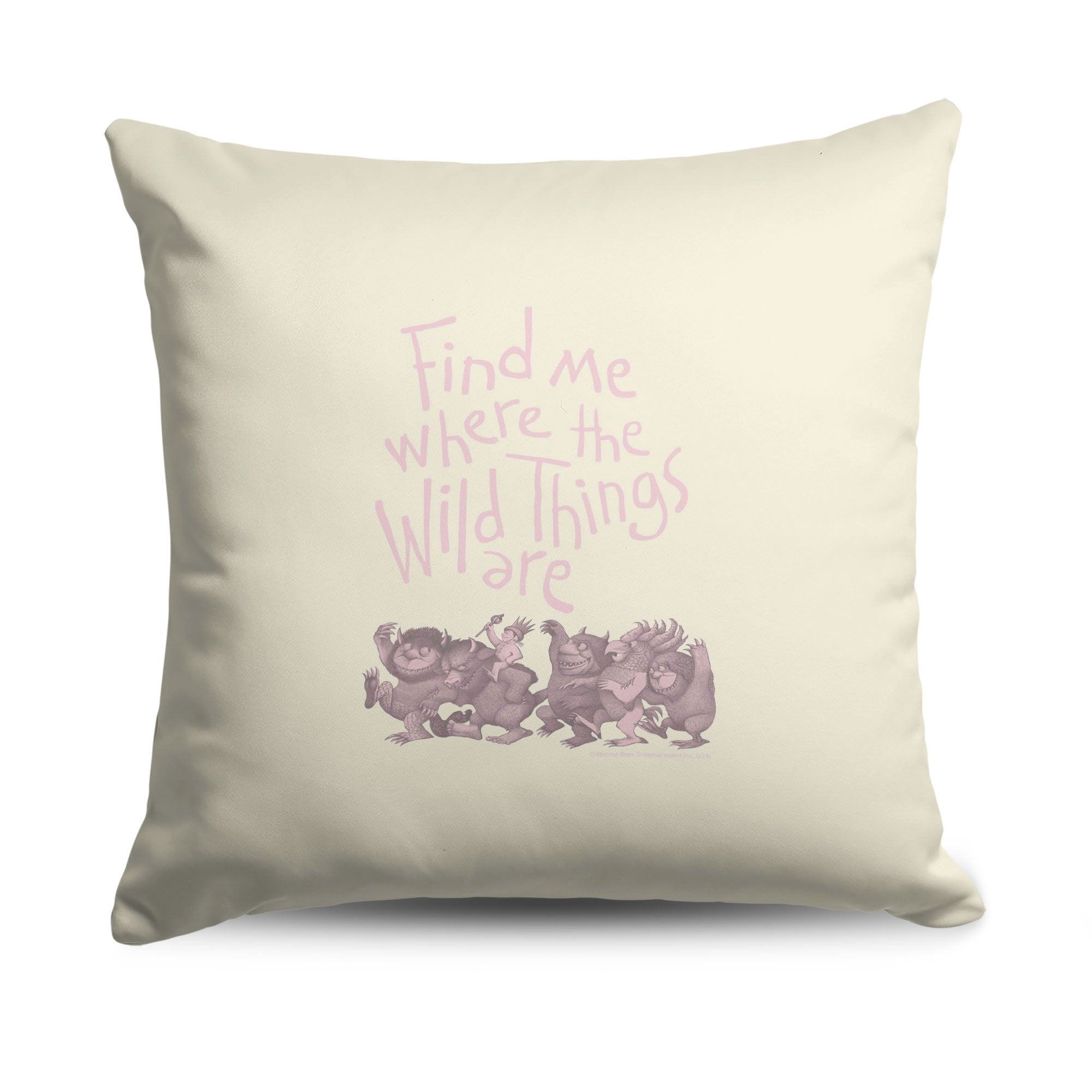 Warner Bros. Where the Wild Things Are Find Me Pink Throw Pillow 18X18 Inches