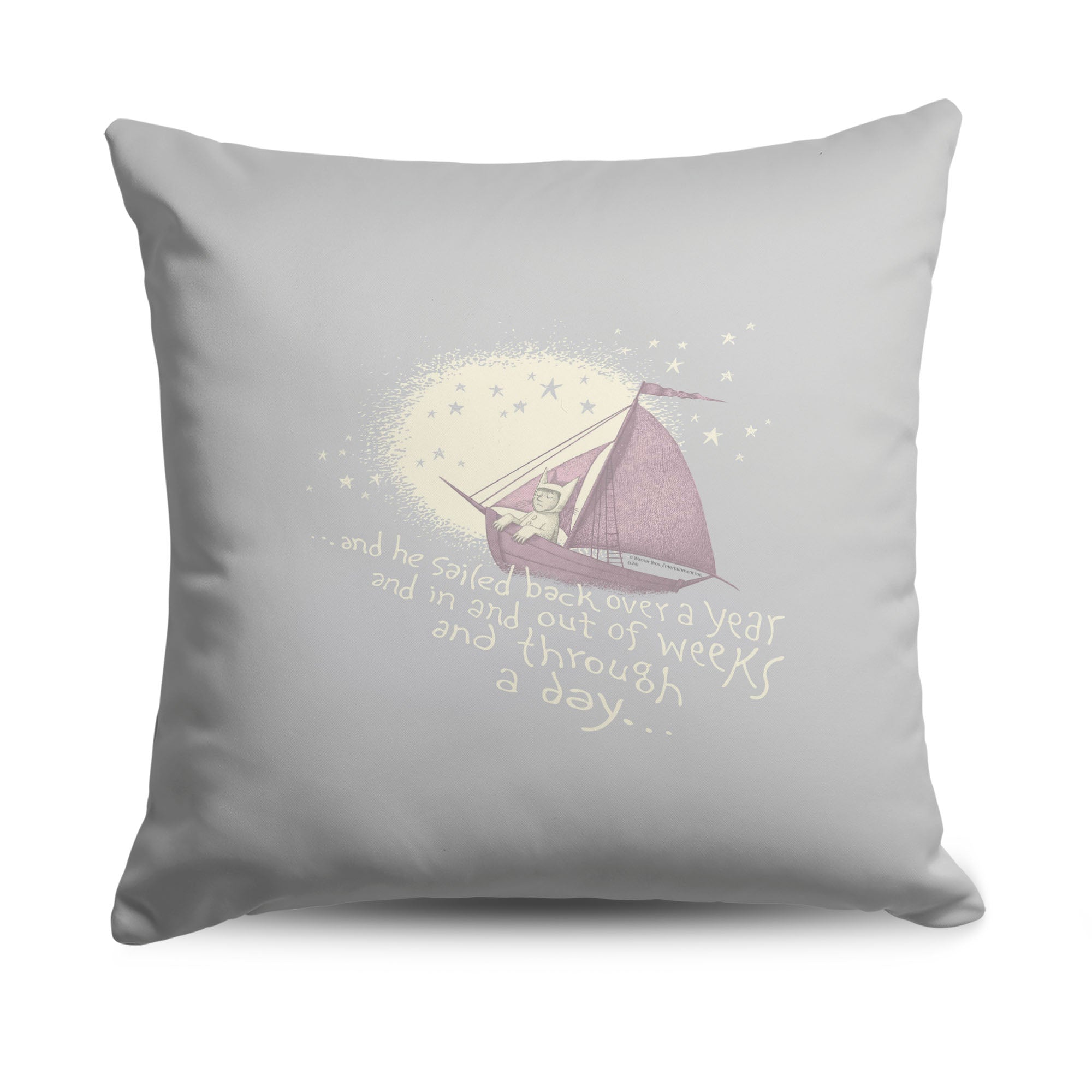 Warner Bros. Where the Wild Things Are He Sailed Throw Pillow 18X18 Inches