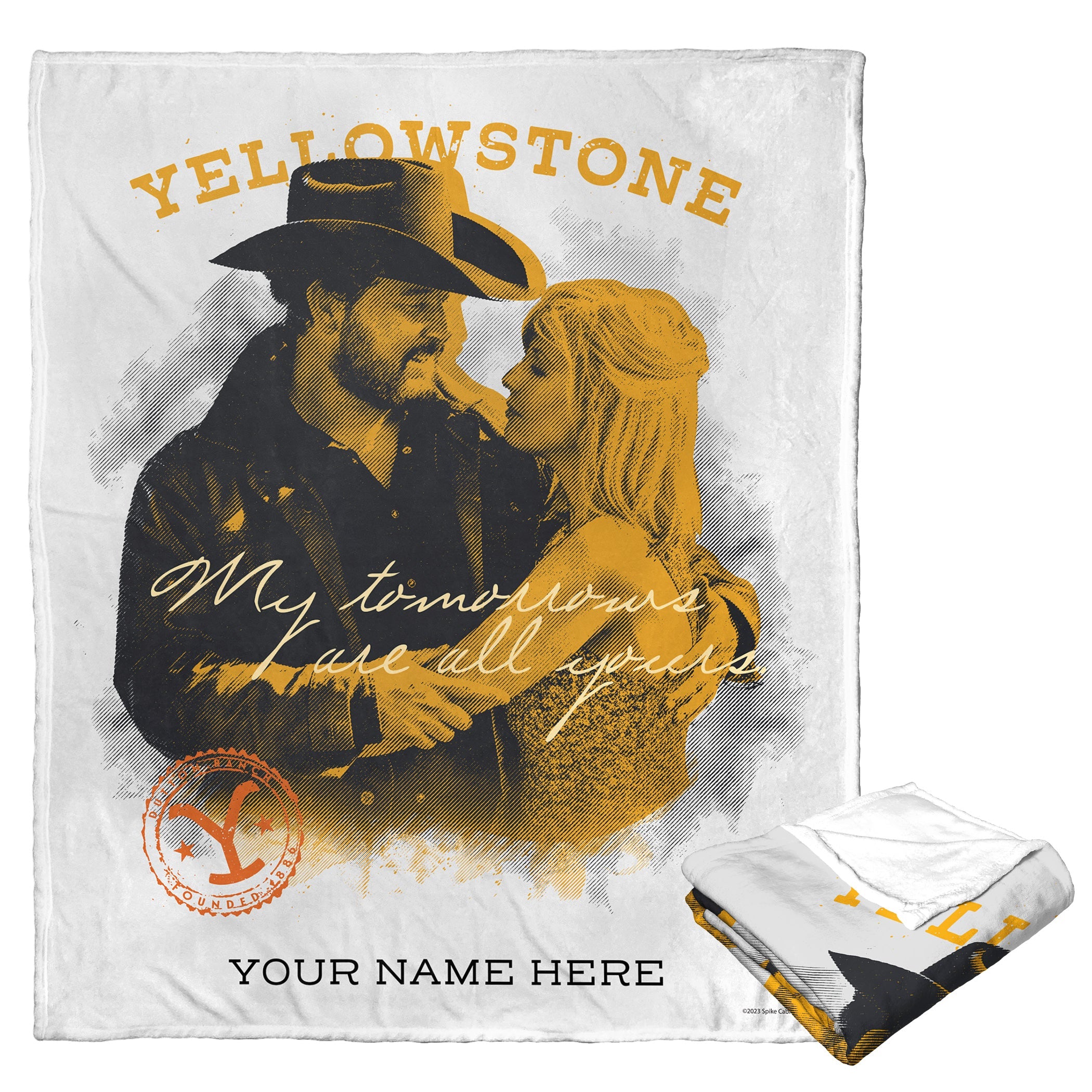 Paramount Yellowstone All My Tomorrows Personalized Silk Touch Throw Blanket 50x60 Inches