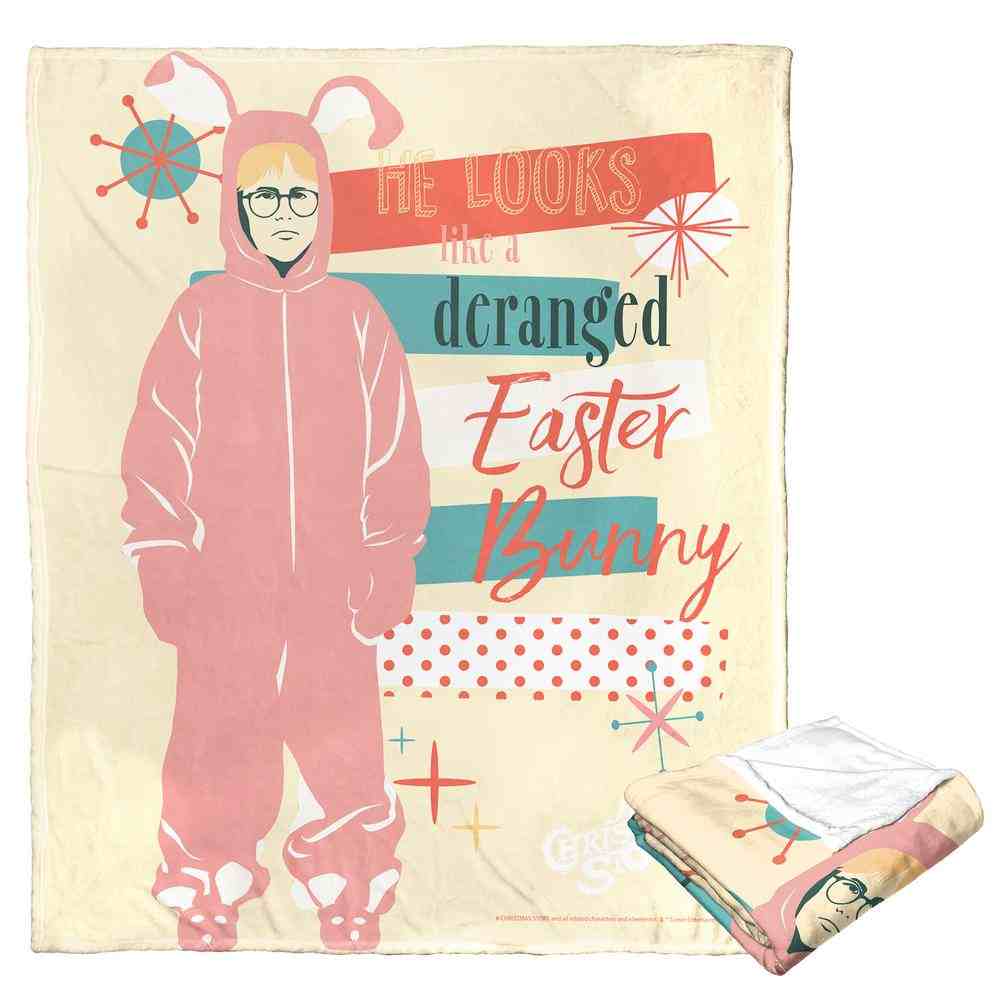 Warner Bros. A Christmas Story Derranged Easter Bunny Silk Touch Throw Blanket 50x60 Inches