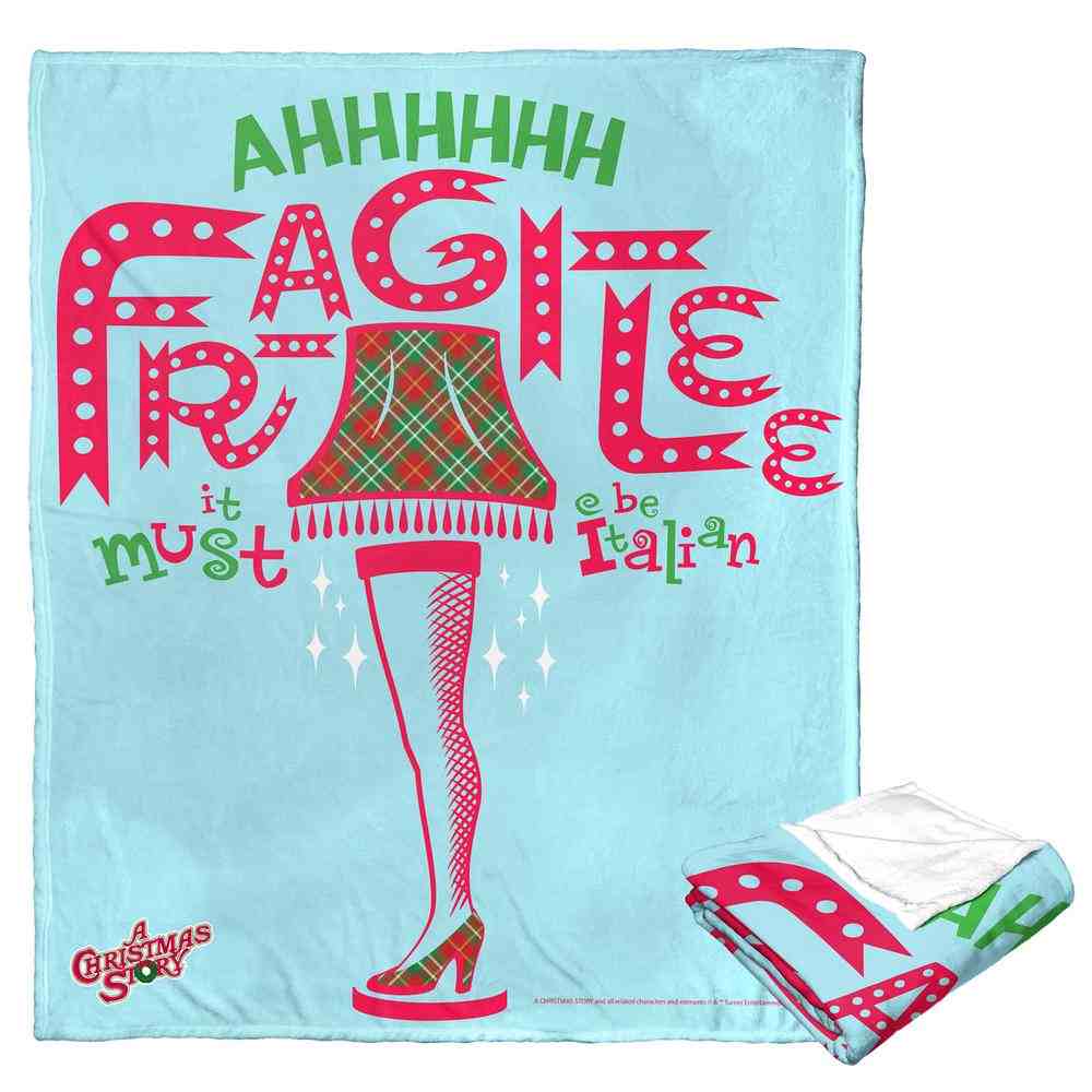 Warner Bros. A Christmas Story It Must Be Italian Silk Touch Throw Blanket 50x60 Inches