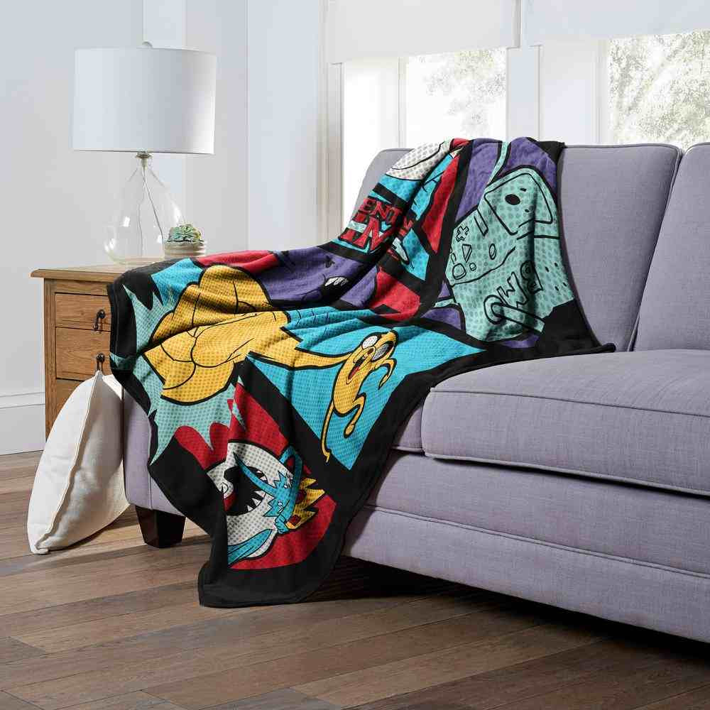 Cartoon Network Adventure Time Adventure Comic Silk Touch Throw Blanket 50x60 Inches
