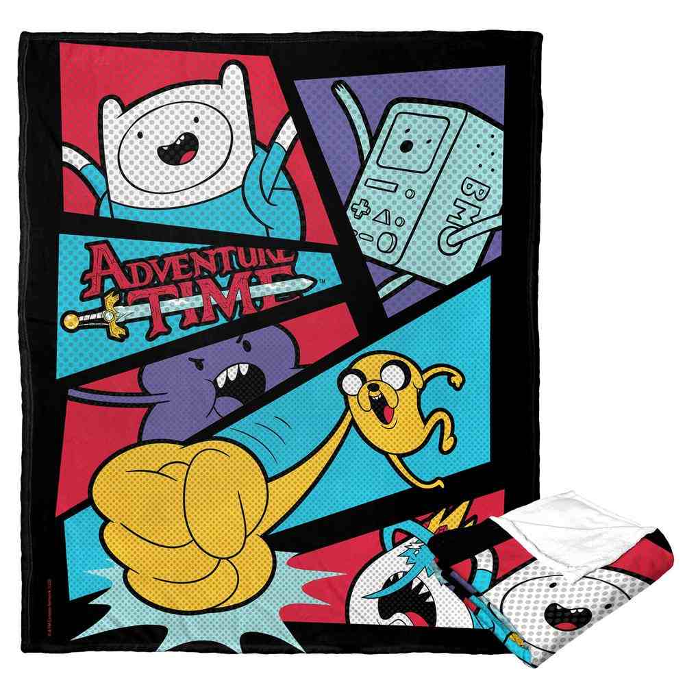 Cartoon Network Adventure Time Adventure Comic Silk Touch Throw Blanket 50x60 Inches
