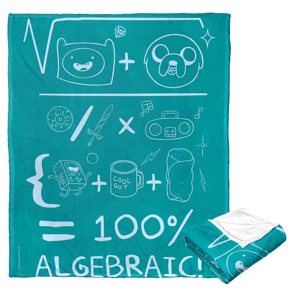 Cartoon Network Adventure Time Algebraic Silk Touch Throw Blanket 50x60 Inches