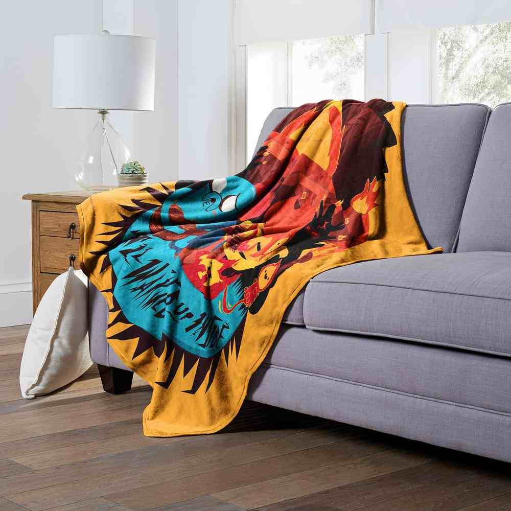 Cartoon Network Adventure Time All Warmed Up Inside Silk Touch Throw Blanket 50x60 Inches