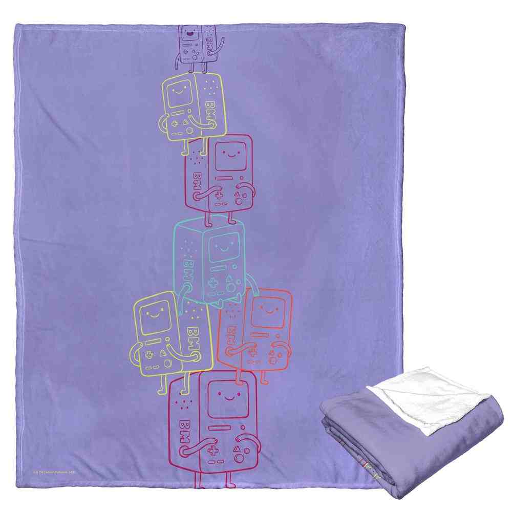 Cartoon Network Adventure Time Bmo Tower Silk Touch Throw Blanket 50x60 Inches