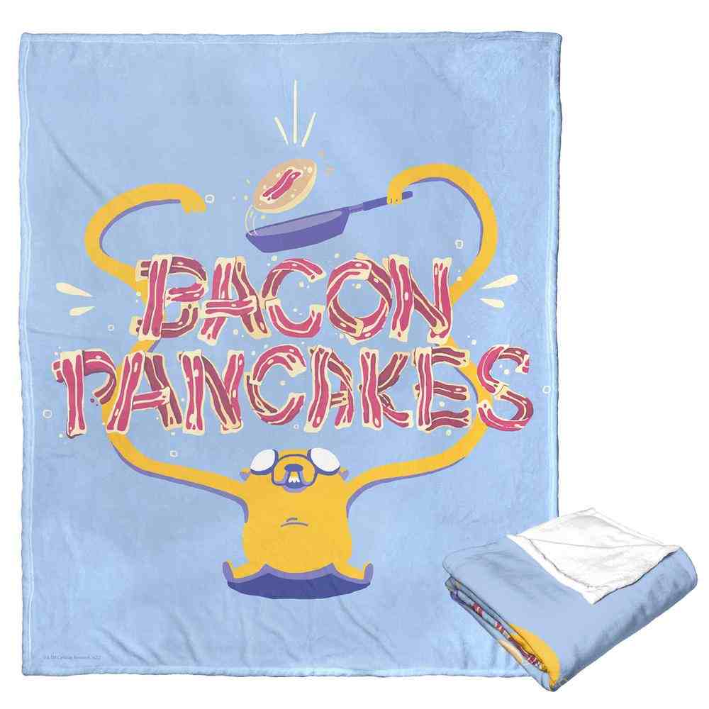 Cartoon Network Adventure Time Bacon Pancakes Silk Touch Throw Blanket 50x60 Inches