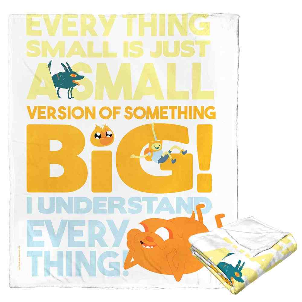 Cartoon Network Adventure Time Big And Small Silk Touch Throw Blanket 50x60 Inches