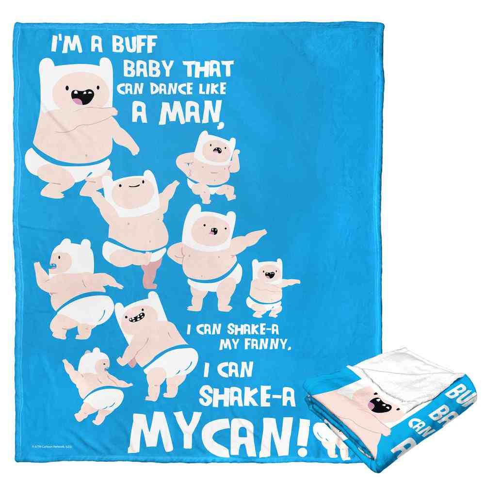 Cartoon Network Adventure Time Buff Baby Dance Silk Touch Throw Blanket 50x60 Inches