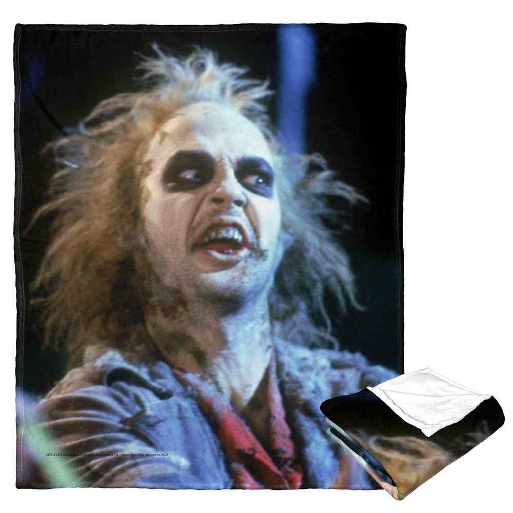 Warner Bros. Beetlejuice Ghost With The Most Silk Touch Throw Blanket 50x60 Inches