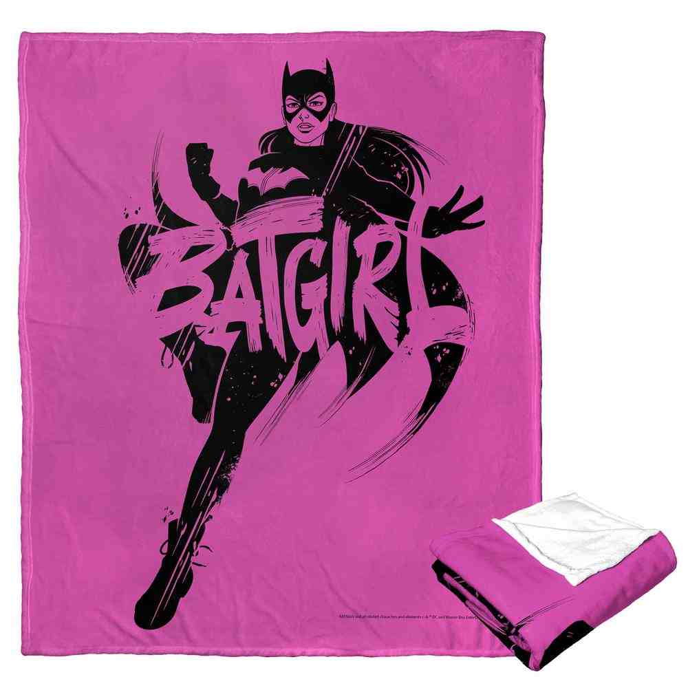 Warner Bros. Batman Batgirl Inked Silk Touch Throw Blanket 50x60 Inches