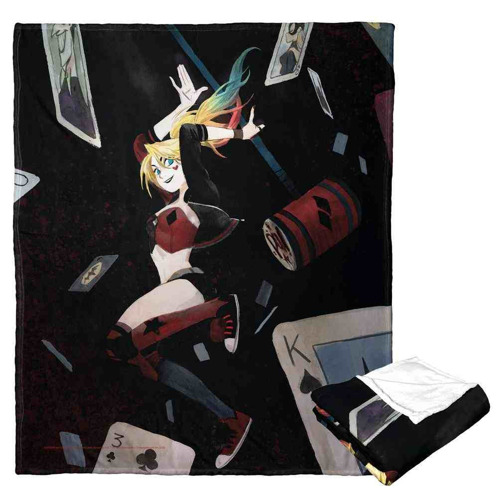 Warner Bros. Batman Fallen Cards Silk Touch Throw Blanket 50x60 Inches