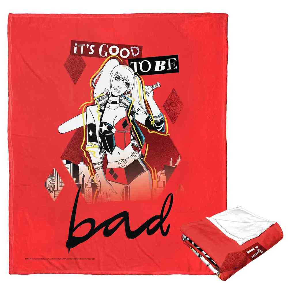 Warner Bros. Batman Good To Be Bad Silk Touch Throw Blanket 50x60 Inches