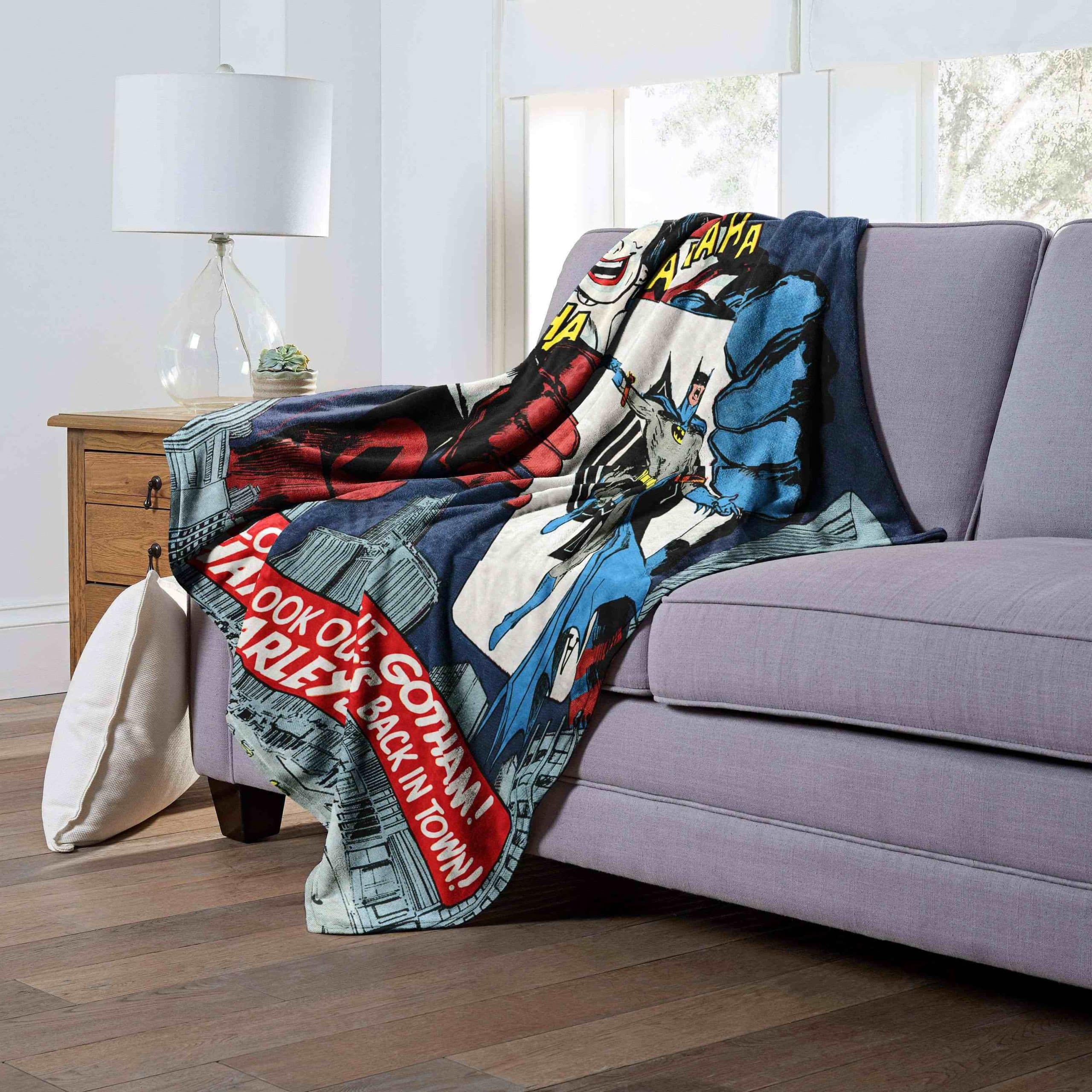 Warner Bros. Batman Harley Is Back Silk Touch Throw Blanket 50x60 Inches