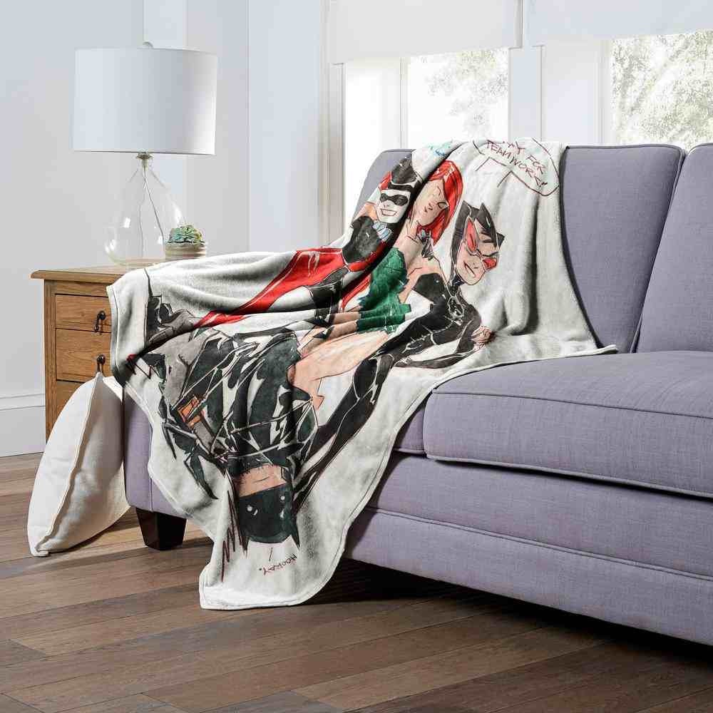 Warner Bros. Batman Hooray For Teamwork Silk Touch Throw Blanket 50x60 Inches