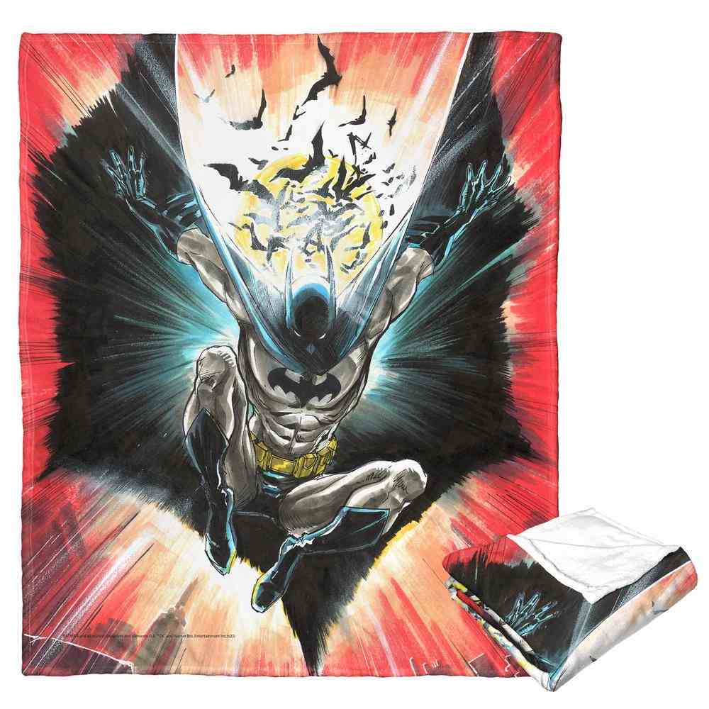 Warner Bros. Batman Illustrative Batman Silk Touch Throw Blanket 50x60 Inches