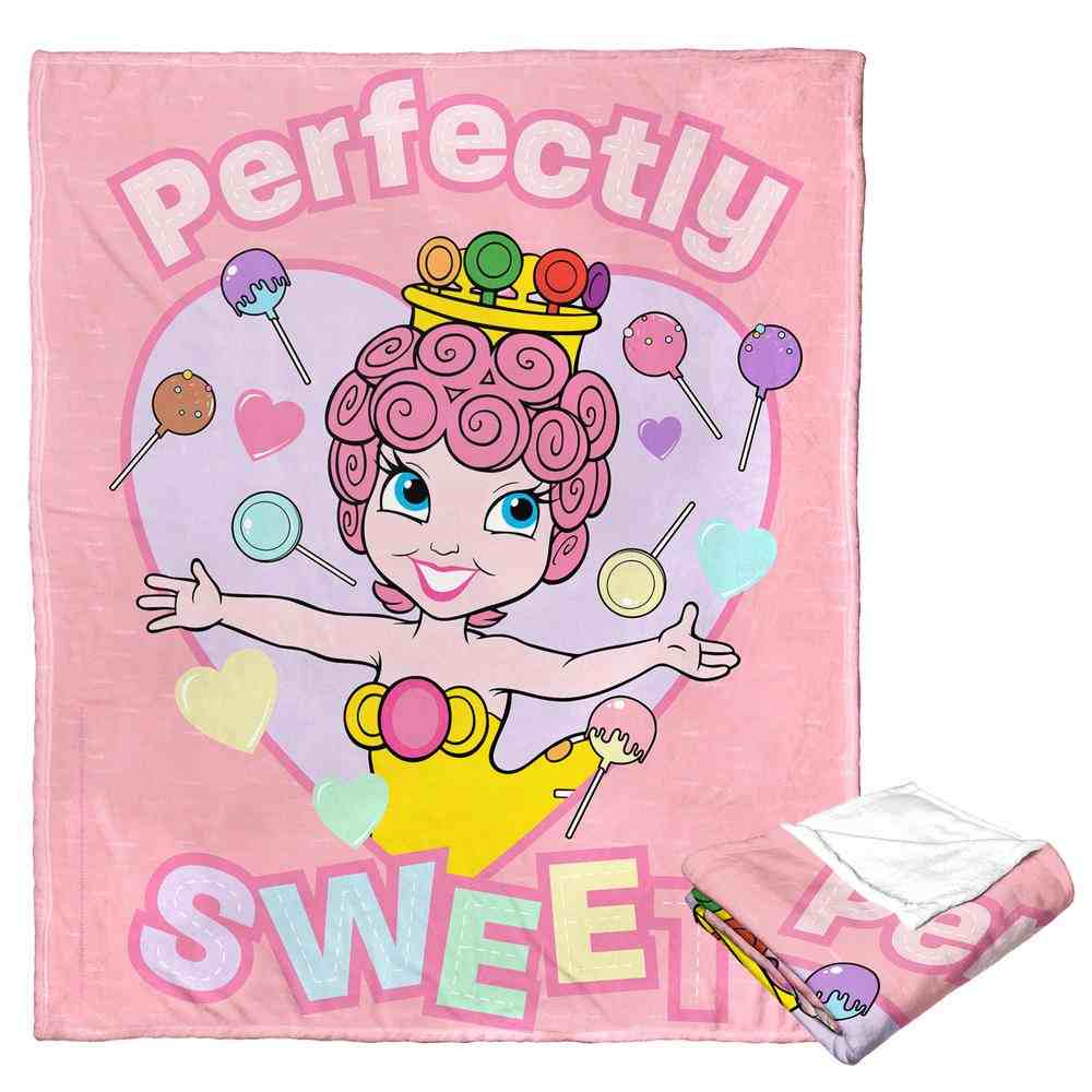 Hasbro Candyland Perfectly Sweet Silk Touch Throw Blanket 50x60 Inches