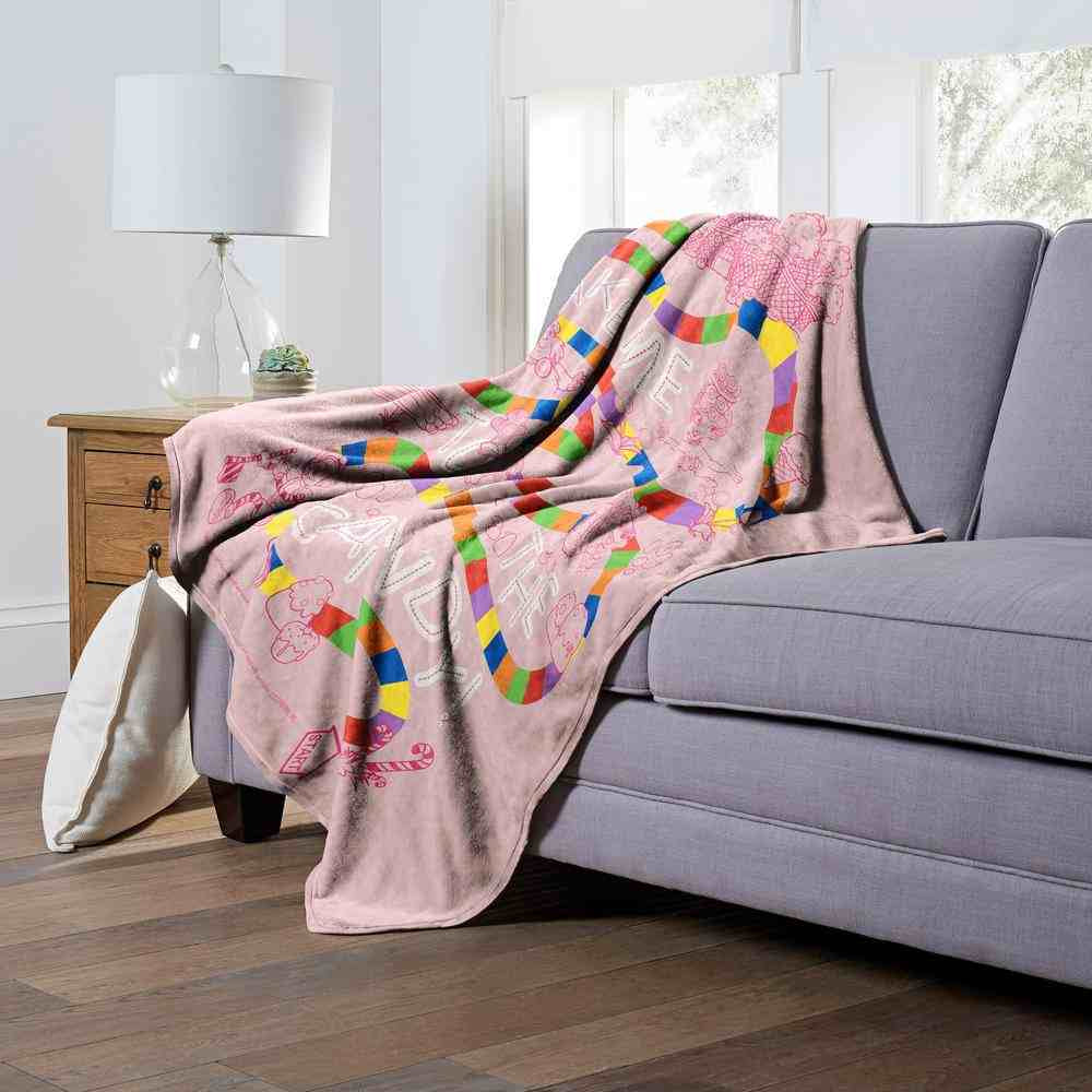 Hasbro Candyland Take Me To The Candy Silk Touch Throw Blanket 50x60 Inches