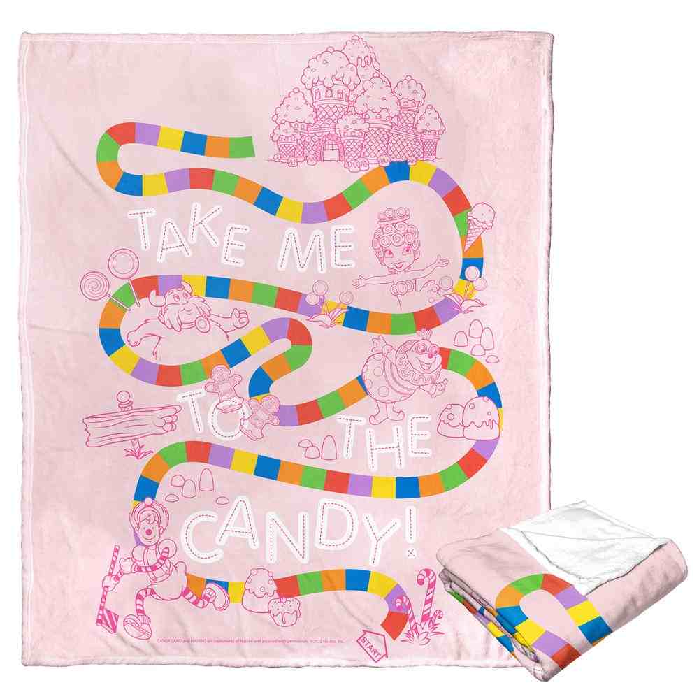 Hasbro Candyland Take Me To The Candy Silk Touch Throw Blanket 50x60 Inches