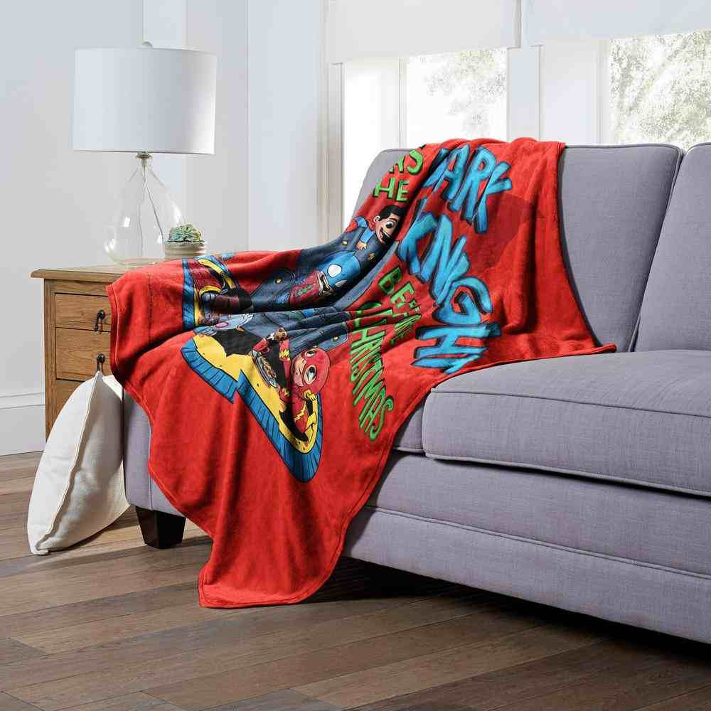 Warner Bros. Justice League Dark Knight Before Christmas Silk Touch Throw Blanket 50x60 Inches
