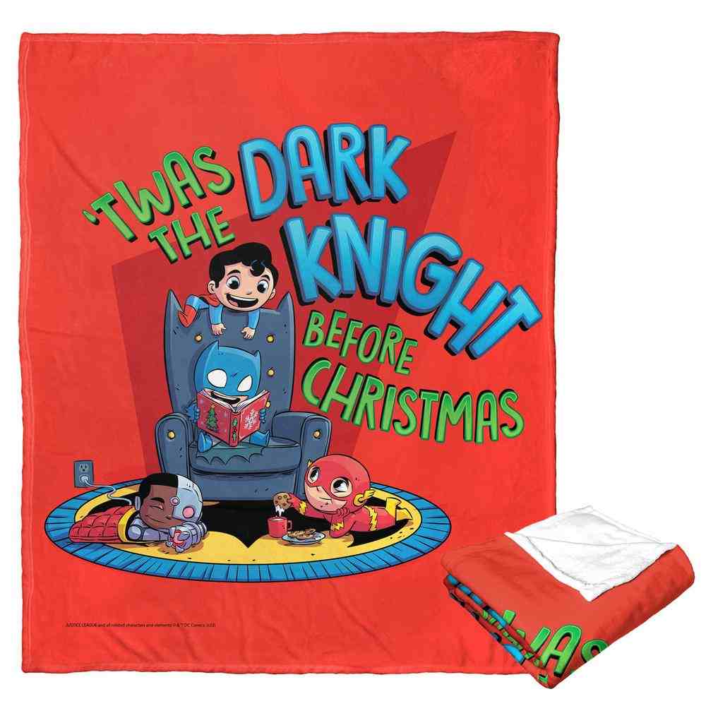 Warner Bros. Justice League Dark Knight Before Christmas Silk Touch Throw Blanket 50x60 Inches