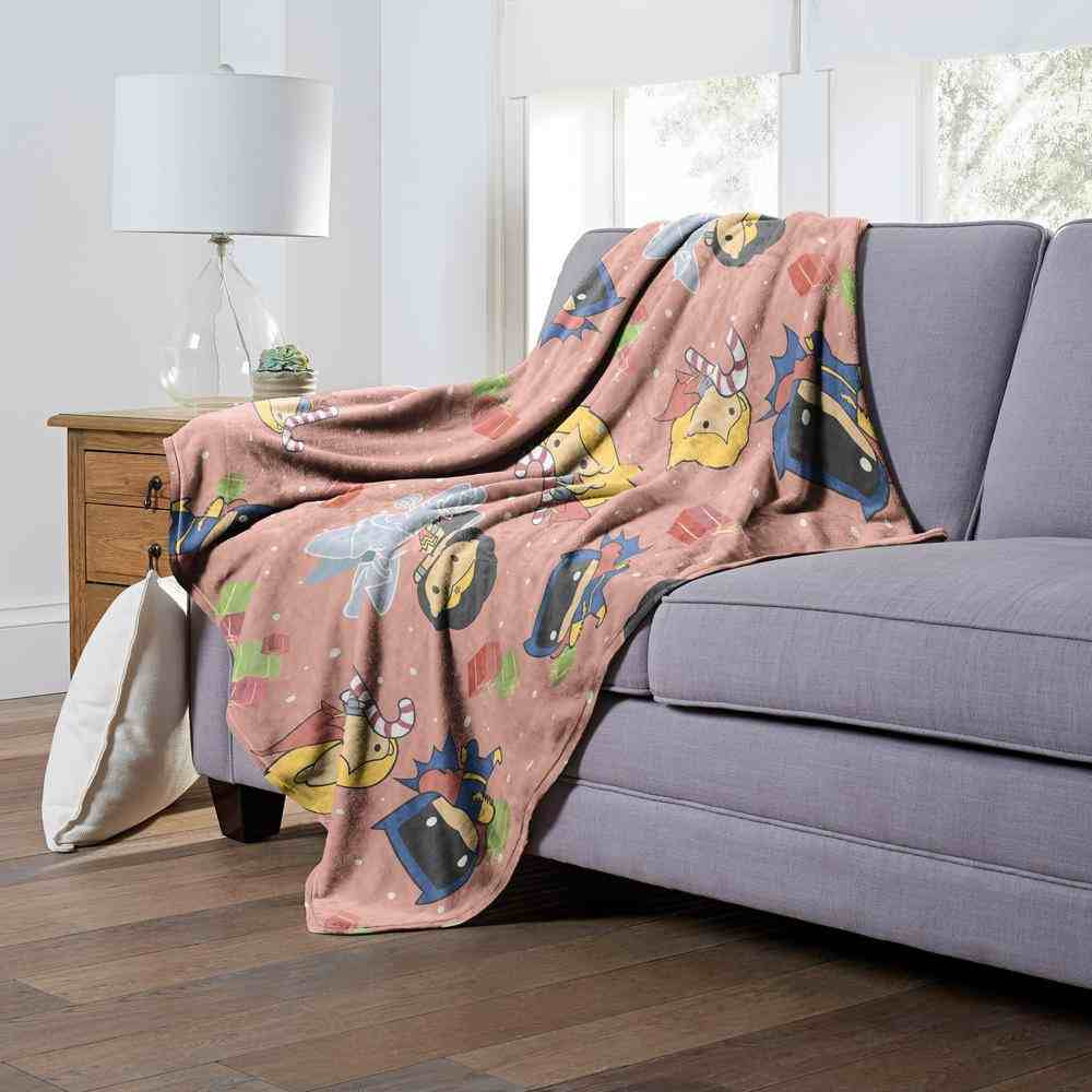 Warner Bros. Justice League Deck The Halls Silk Touch Throw Blanket 50x60 Inches