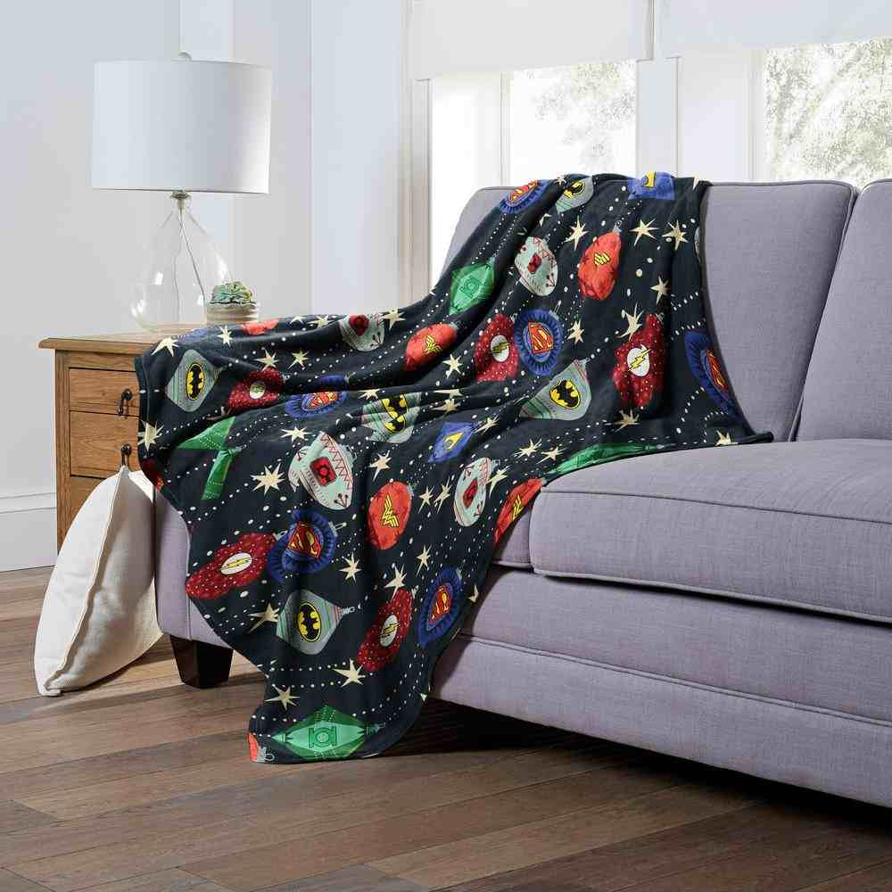 Warner Bros. Justice League Hero Ornaments Silk Touch Throw Blanket 50x60 Inches