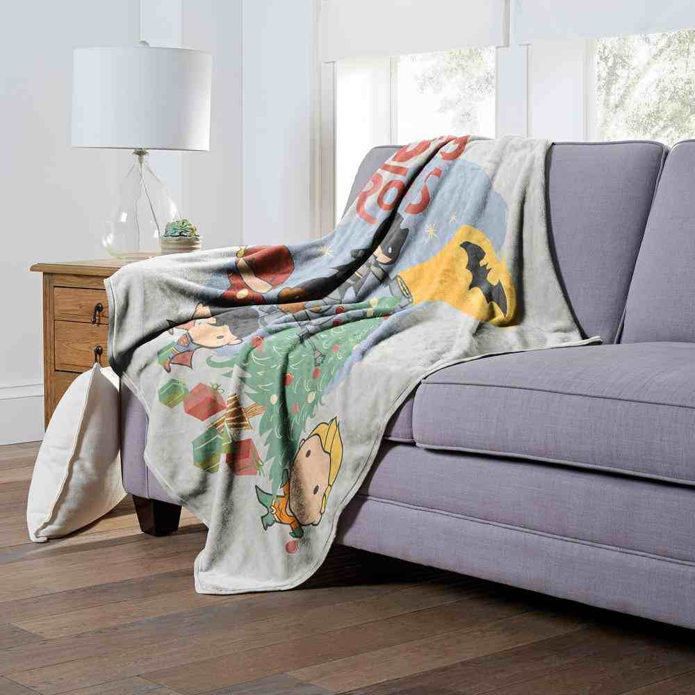 Warner Bros. Justice League Holiday Heroes Silk Touch Throw Blanket 50x60 Inches