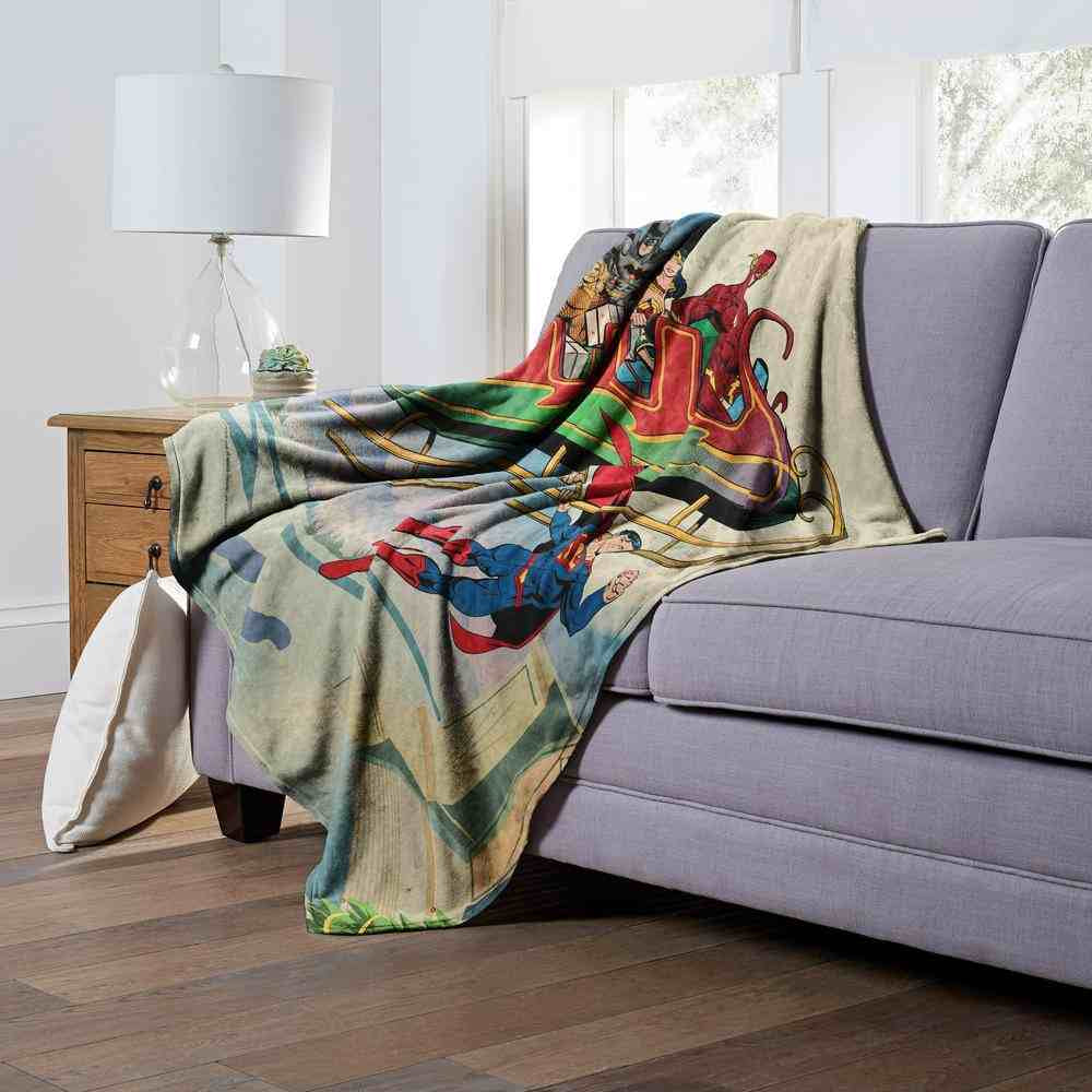 Warner Bros. Justice League Super Sleigh Silk Touch Throw Blanket 50x60 Inches