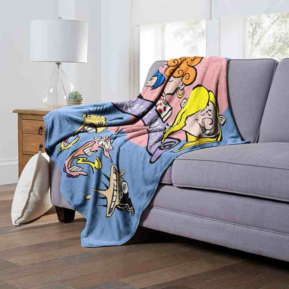 Cartoon Network Ed Edd N Eddy Uh Oh Kranker Sisters Silk Touch Throw Blanket 50x60 Inches