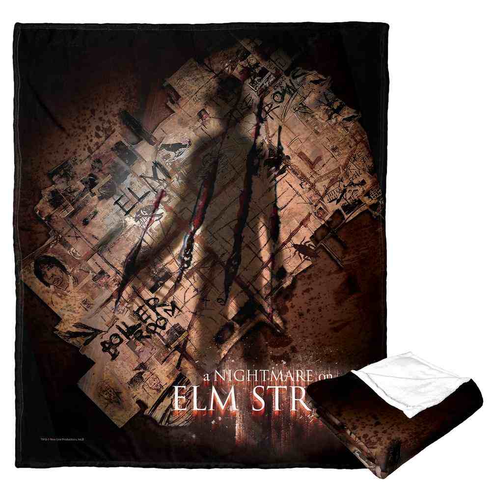 Warner Bros. Nightmare on Elm Street Evidence Silk Touch Throw Blanket 50x60 Inches