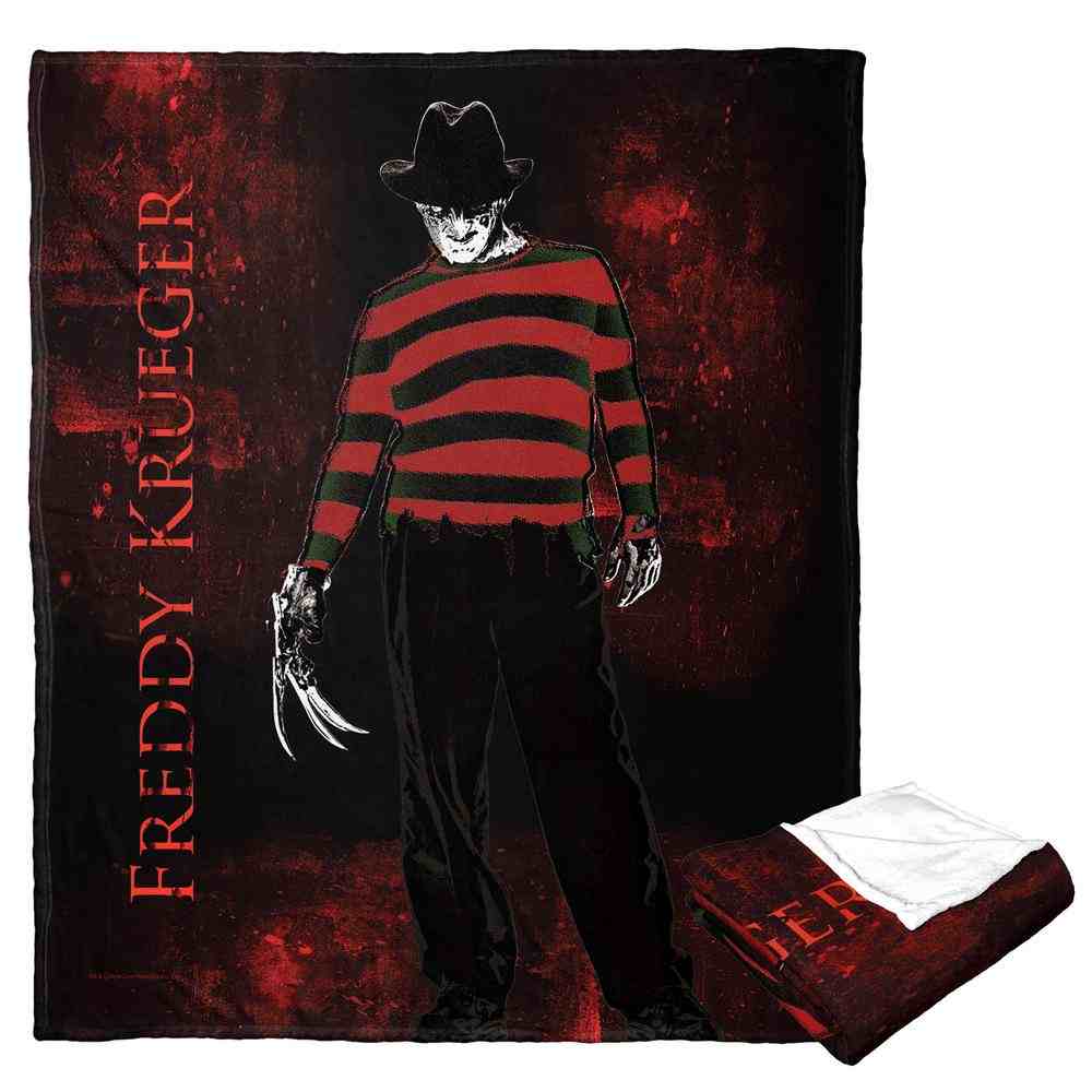 Warner Bros. Nightmare on Elm Street Freddy Krueger Silk Touch Throw Blanket 50x60 Inches