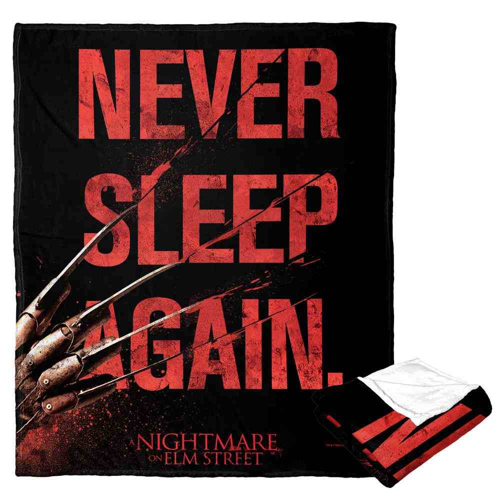 Warner Bros. Nightmare on Elm Street Never Sleep Again Silk Touch Throw Blanket 50x60 Inches