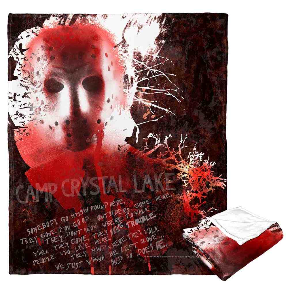 Warner Bros. Friday the 13th The Killer Of Camp Crystal Lake Silk Touch Throw Blanket 50x60 Inches