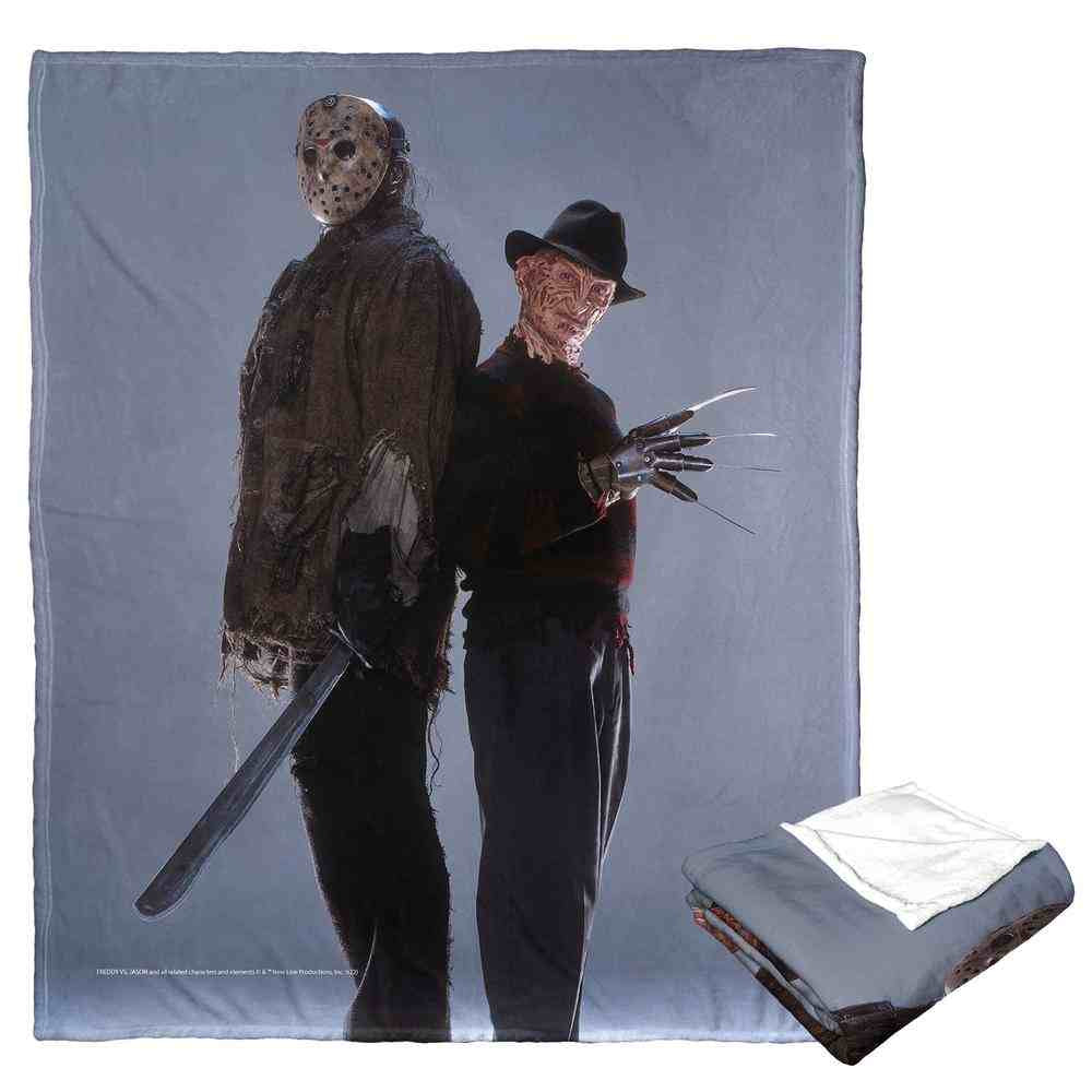 Warner Bros. Freddy vs Jason Back To Back Silk Touch Throw Blanket 50x60 Inches