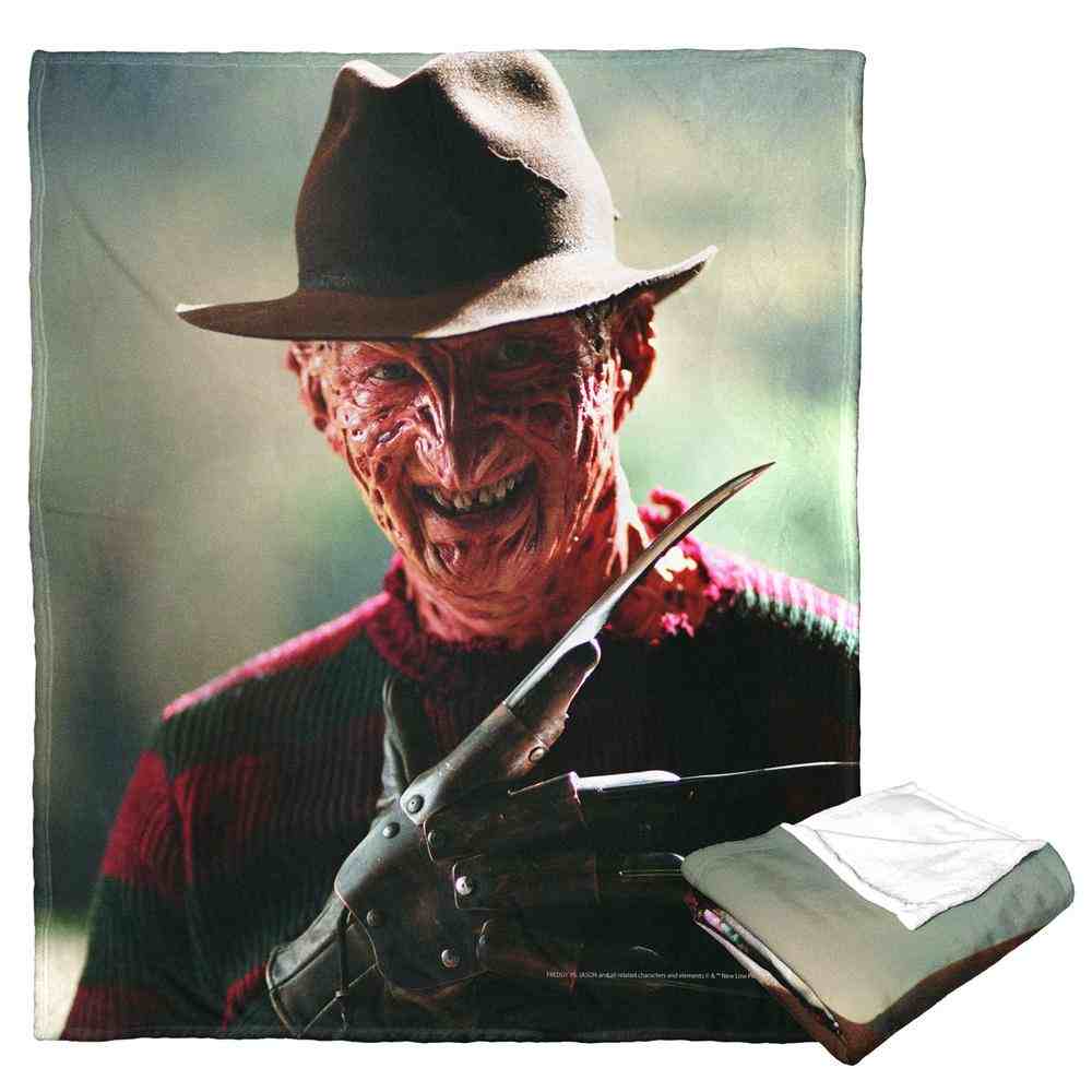 Warner Bros. Freddy vs Jason Scary Smile Silk Touch Throw Blanket 50x60 Inches