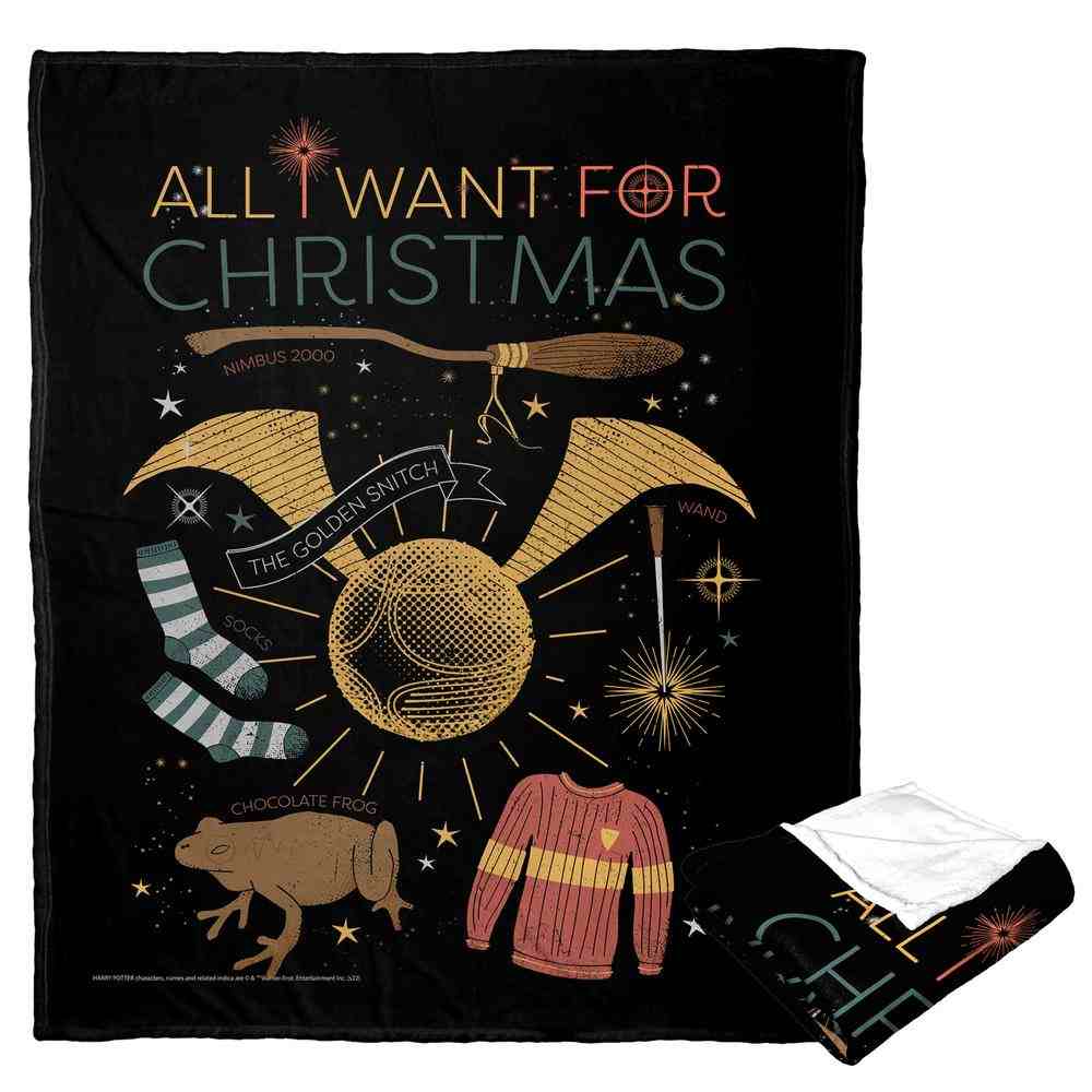 Warner Bros. Harry Potter All I Want For Christmas Silk Touch Throw Blanket 50x60 Inches