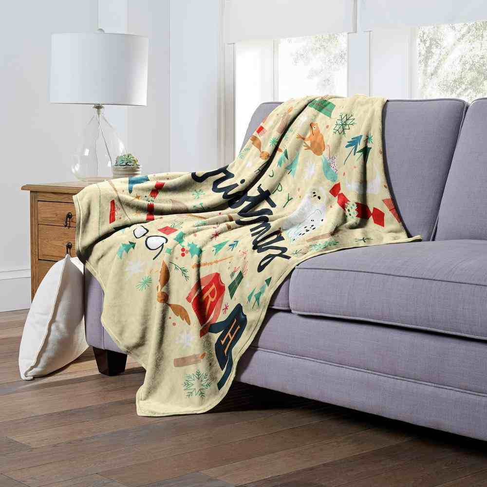 Warner Bros. Harry Potter Everything Happy This Chirstmas Silk Touch Throw Blanket 50x60 Inches