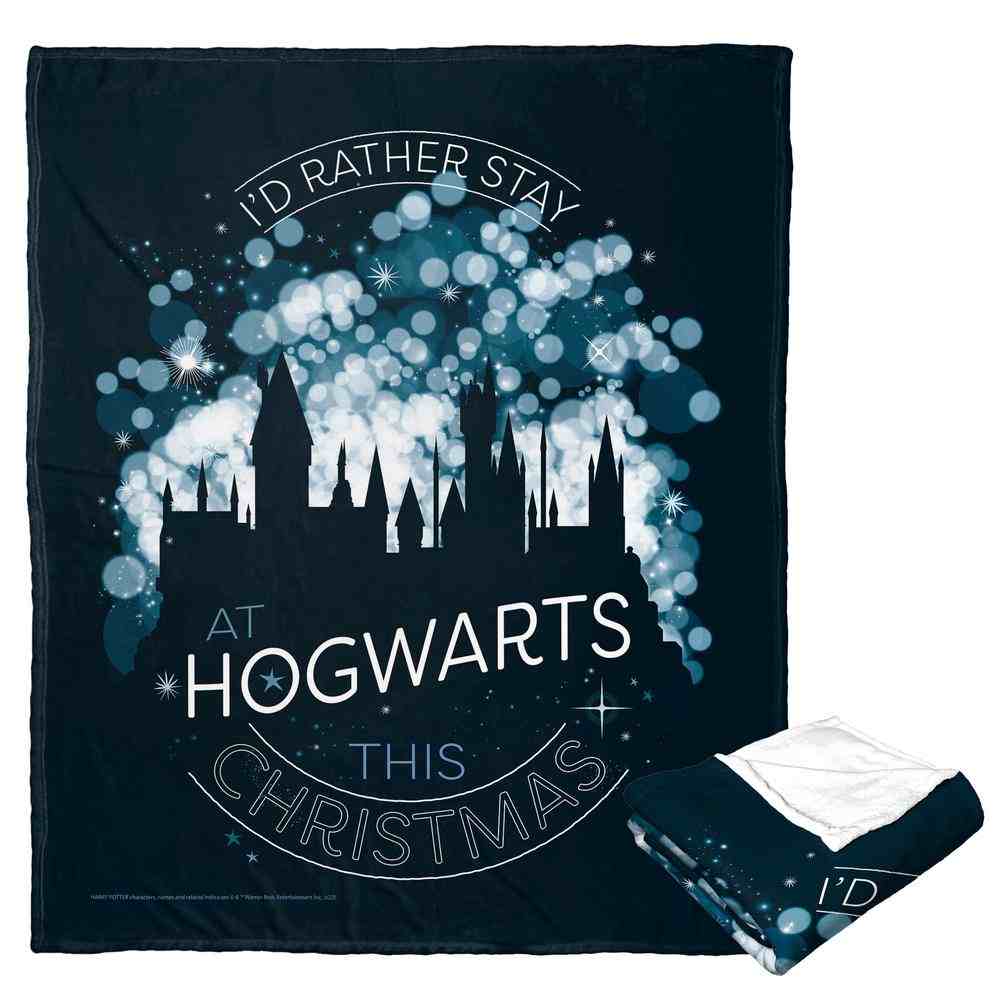 Warner Bros. Harry Potter Hogwarts This Christmas Silk Touch Throw Blanket 50x60 Inches