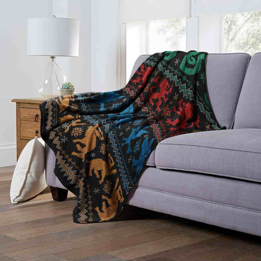 Warner Bros. Harry Potter Houses Sweater Silk Touch Throw Blanket 50x60 Inches