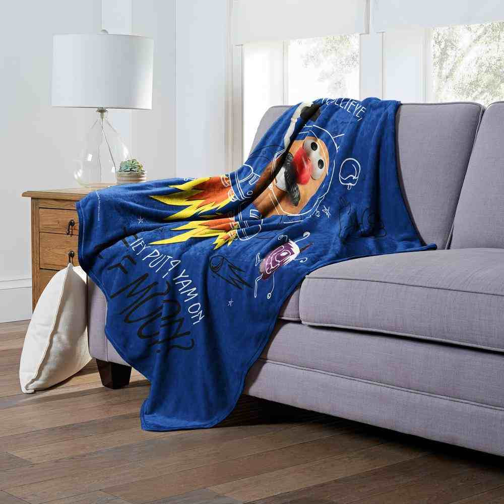 Hasbro Mr. Potato Head A Yam On The Moon Silk Touch Throw Blanket 50x60 Inches