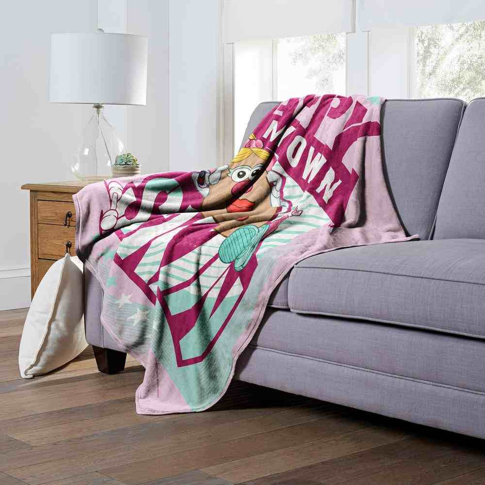 Hasbro Mr. Potato Head Happy In My Own Skin Silk Touch Throw Blanket 50x60 Inches