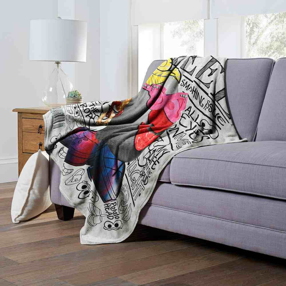 Hasbro Mr. Potato Head Potato Appeal Magazine Silk Touch Throw Blanket 50x60 Inches