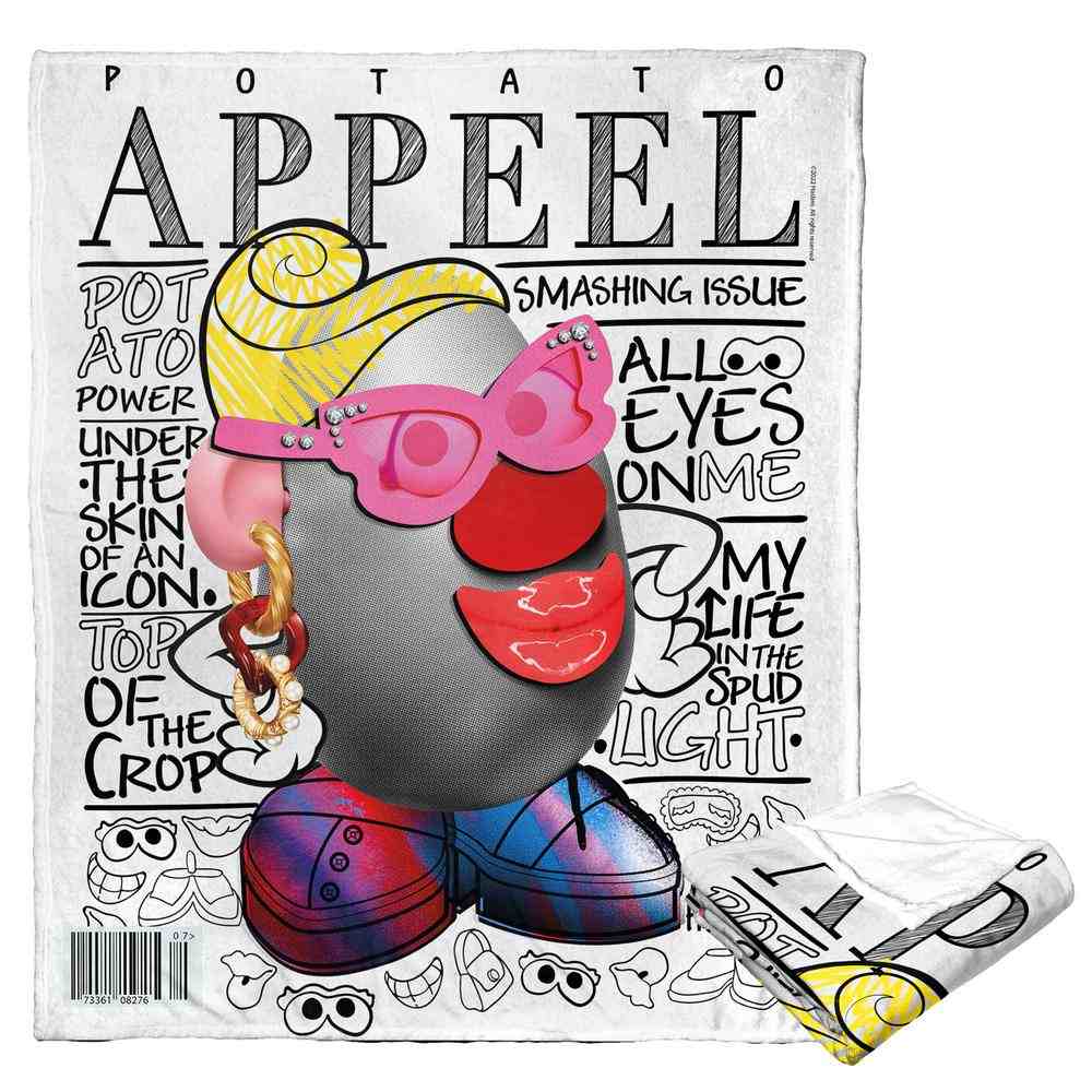 Hasbro Mr. Potato Head Potato Appeal Magazine Silk Touch Throw Blanket 50x60 Inches