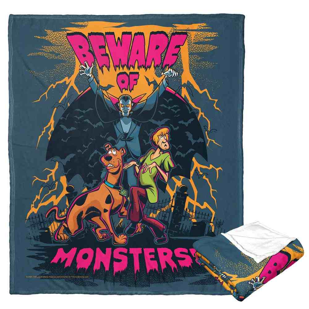 Warner Bros. Scooby-Doo Beware Of Monsters Silk Touch Throw Blanket 50x60 Inches